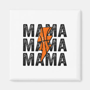 Sketll Mama Distressed Lightning Bolt Mum Magnet
