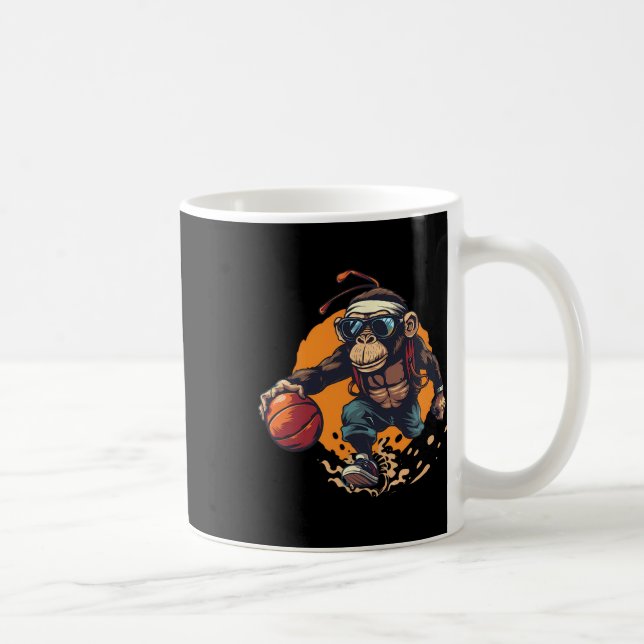 Sketll Monkey Artwork Colourful Sketll Player  Coffee Mug (Right)
