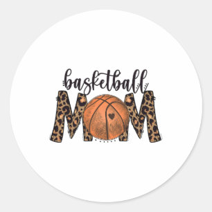 Sketll Mum Leopard Print Cheetah Proud Mum Sport Classic Round Sticker