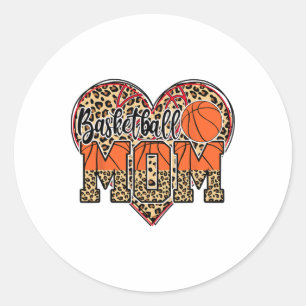 Sketll Mum Leopard Senior Graduation Mothers Day 2 Classic Round Sticker