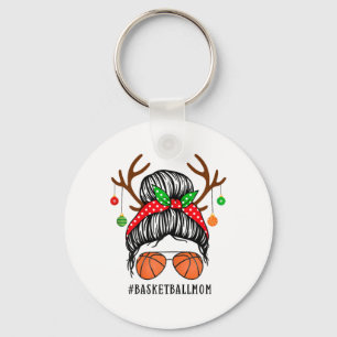 Sketll Mum Messy Bun Team Christmas Sketll Player Key Ring