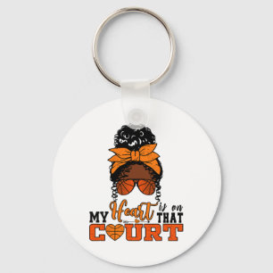 Sketll Mum My Heart Is On That Court Afro-american Key Ring