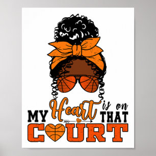 Sketll Mum My Heart Is On That Court Afro-american Poster
