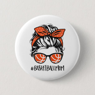 Sketll Mum Sketll Lover Mothers Day Messy Bun 6 Cm Round Badge