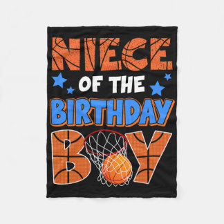 Sketll Niece Of The Birthday Boy Family Matching  Fleece Blanket