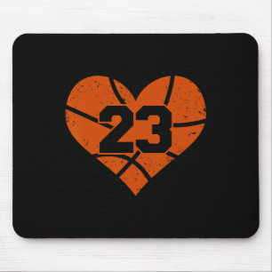 Sketll Number 23 Jersey Funny Sketll Heart Game Da Mouse Pad