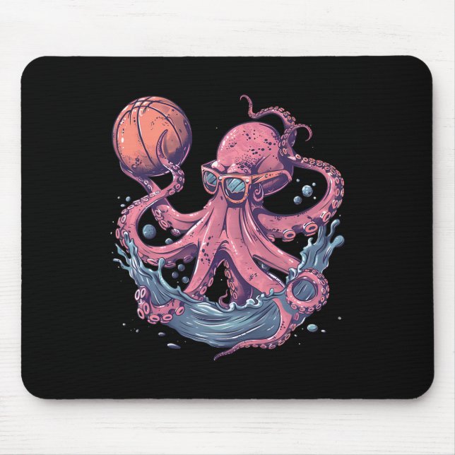 Sketll Octopus Sketll Hoop Sketll Lover Drawing  Mouse Pad (Front)
