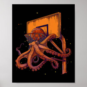 Sketll Octopus Sketll Lover Artwork Slam Dunk  Poster