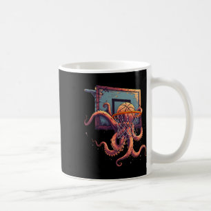 Sketll Octopus Slam Dunk Drawing Sketll Player Coffee Mug