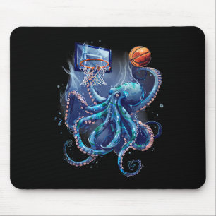 Sketll Octopus Slam Dunk Sketll Player Artwork Mouse Pad