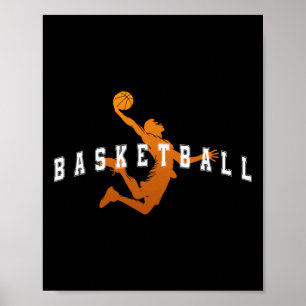 Sketll Orange Team Player Varsity Text Poster