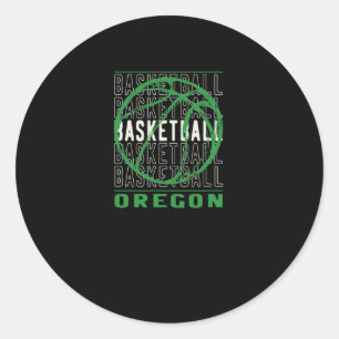 Sketll Oregon Merch Uni Adult Sketll Black Small M Classic Round Sticker