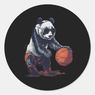 Sketll Panda Bear Artwork Drawing Sketll Lover Classic Round Sticker