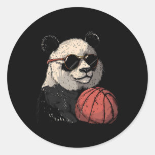 Sketll Panda Bear Artwork Sketll Lover Portrait Classic Round Sticker