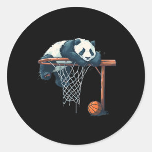 Sketll Panda Bear Drawing Sketll Lover Animal Art Classic Round Sticker