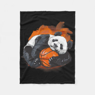 Sketll Panda Bear Sketll Lover Drawing Animal Art Fleece Blanket