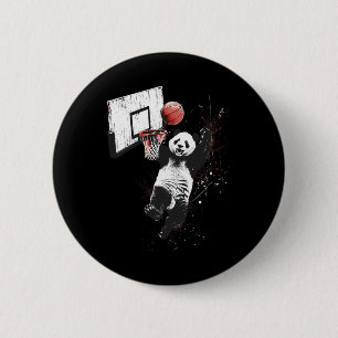 Sketll Panda Bear Slam Dunk Artwork Sketll Player 6 Cm Round Badge
