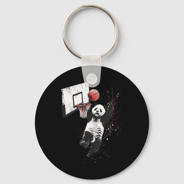 Sketll Panda Bear Slam Dunk Artwork Sketll Player  Key Ring (Front)