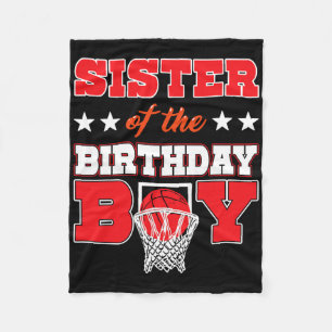 Sketll Party Sister Of The Birthday Boy Ller Famil Fleece Blanket