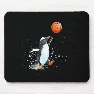 Sketll Penguin Splash Nature Artwork Sketll Hoop Mouse Pad