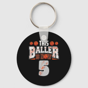 Sketll Player 5 Years Old Boy Sketll 5th Birthday Key Ring