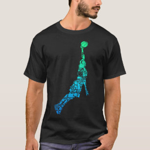 Sketll Player Coach Dunking Kids Boys Men T-Shirt