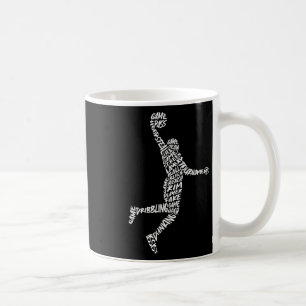 Sketll Player Dunking Typography Men Sketll Boys Coffee Mug