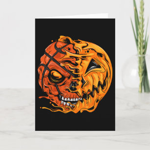 Sketll Player Halloween Pumpkin Boys Sketll Lovers Card