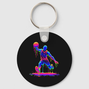 Sketll Player Ice Cream Drippy Melting Liquid Key Ring