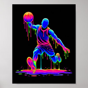 Sketll Player Ice Cream Drippy Melting Liquid Poster