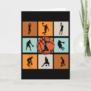 Sketll Player Silhouettes Graphic Art Card