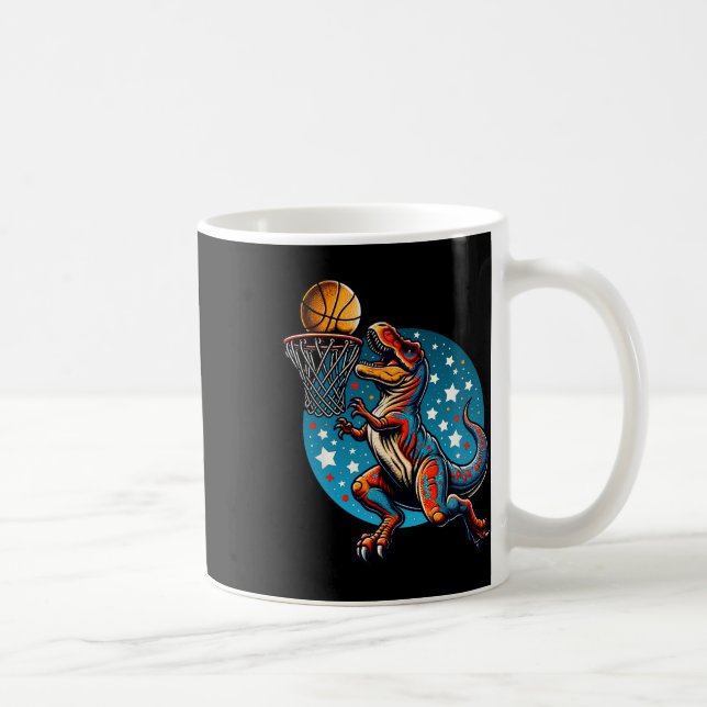 Sketll Player T-rex Dinosaur  Coffee Mug (Right)
