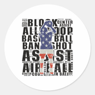 Sketll Players Sketll Team Graphic Sports Sketll 5 Classic Round Sticker
