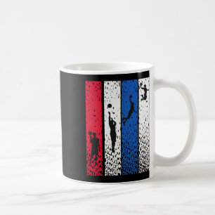 Sketll Retro Vintage Usa Flag Red White Blue Patri Coffee Mug