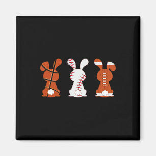 Sketll Sell Footll Bunny Rabbits Sport Easter Day Magnet