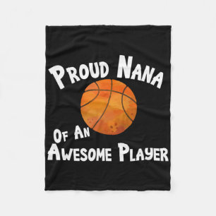 Sketll Shirt Proud Nana Of An Awesome Player Fleece Blanket