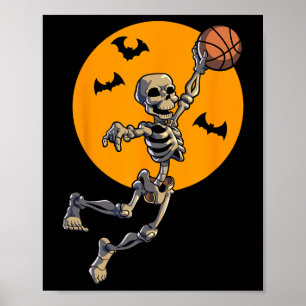 Sketll Skeleton Halloween Men Boys Sketll Hallowee Poster