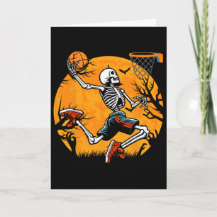 Sketll Skeleton Halloween Spooky Boys Sketll Playe Card