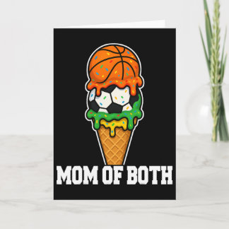 Sketll Soccer Mum Ice Cream Drip Summer Game Day  Card