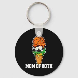 Sketll Soccer Mum Ice Cream Drip Summer Game Day Key Ring