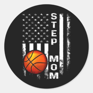 Sketll Step Mum American Flag Vintage Christmas Xm Classic Round Sticker