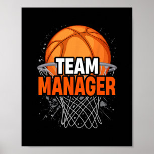 Sketll Team Manager Sports Game Lovers Poster