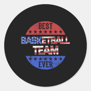 Sketll Team Player Independence Day Patriotic Usa Classic Round Sticker