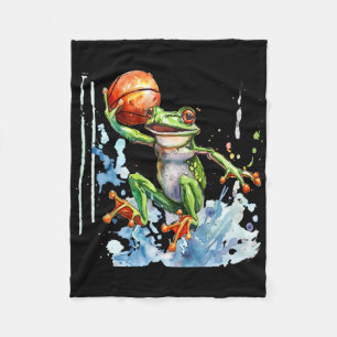 Sketll Toad Artwork Watercolor Frog Sketll Player Fleece Blanket