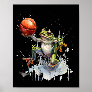 Sketll Toad Watercolor Frog Sketll Player Artwork Poster