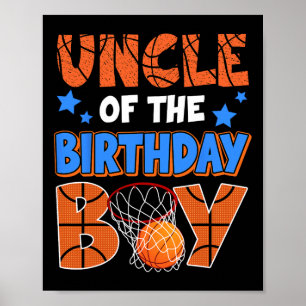 Sketll Uncle Of The Birthday Boy Family Matching Poster