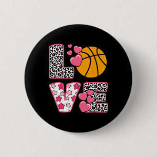 Sketll Valentine Love With Heart Valentine's Day 6 Cm Round Badge
