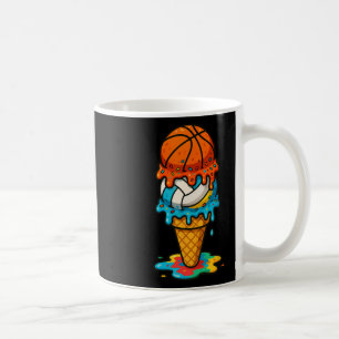 Sketll Volleyll Ice Cream Drip Colorful Summer Spo Coffee Mug