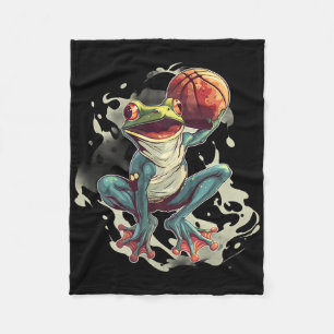 Sketll Watercolor Sketll Player Artwork Frog Toad Fleece Blanket