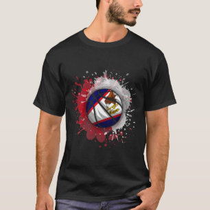 Sketll With American Samoa Flag T-Shirt